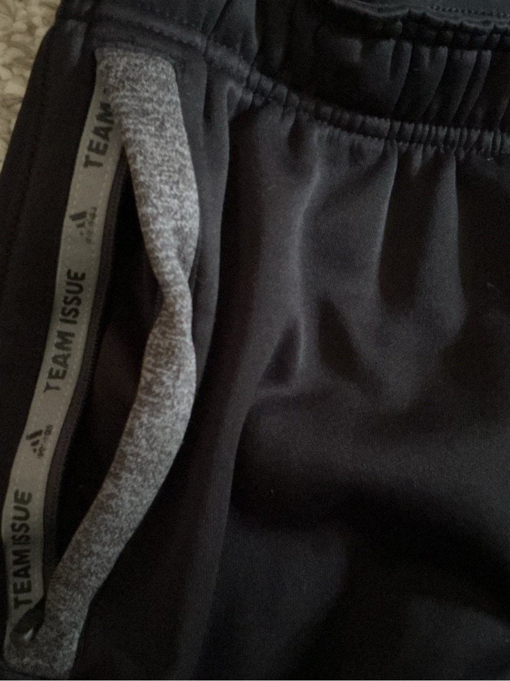 Adidas Climawarm Men’s Black Sweatpants with Gray Pocket Trim - Picture 5 of 9